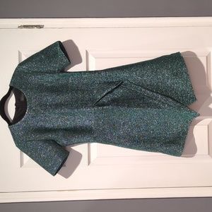 Metallic Green Topshop Mini Dress
